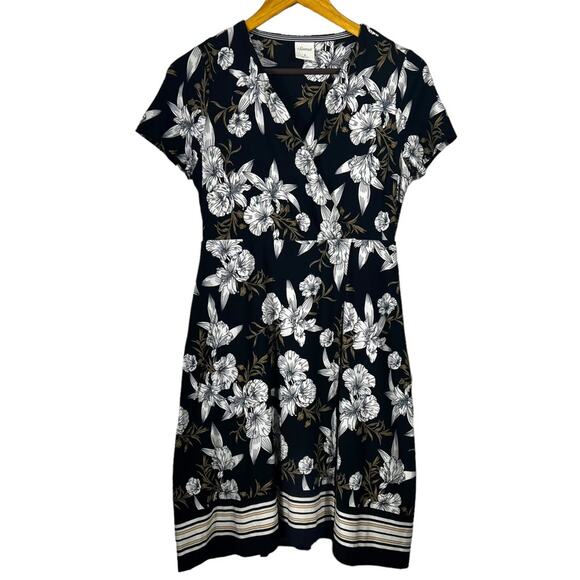 Soma Floral Mock Wrap Dress Size Small - Picture 1 of 9